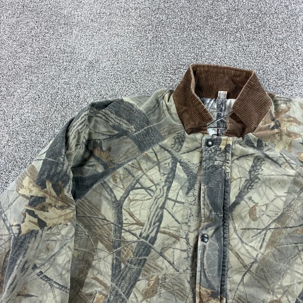 Vintage Walls Camo Bomber Jacket Mens L Tall Realtree Camouflage Reversible USA